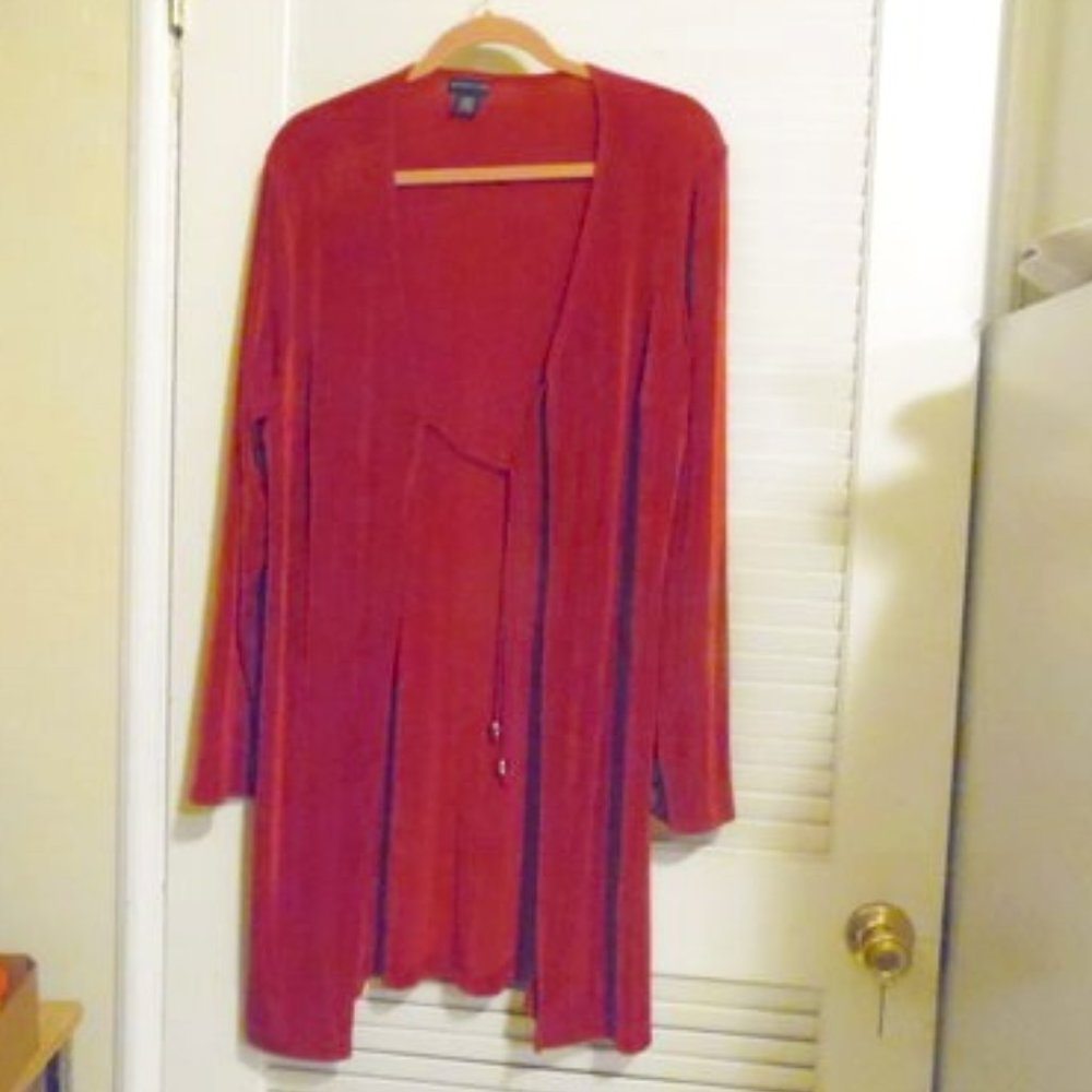 Citiknits Open Front Long Jacket Size Medium